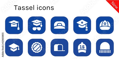 tassel icon set