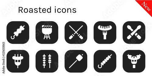Modern Simple Set of roasted Vector filled Icons