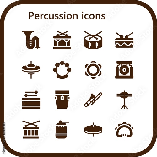 percussion icon set