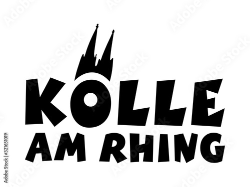 Kölle am Rhing (Schwarz/Weiß) Köln am Rhein