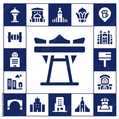 town icon set
