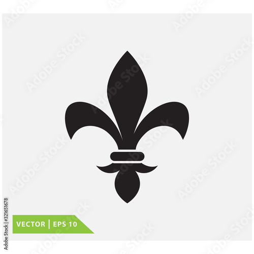 Fleur de lis icon vector logo template