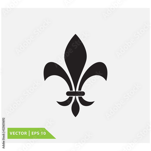 Fleur de lis icon vector logo template