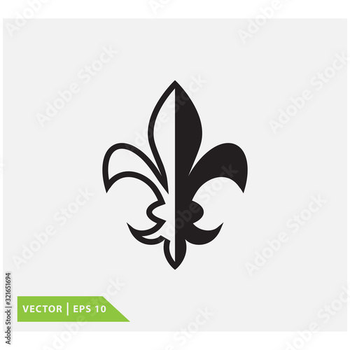 Fleur de lis icon vector logo template