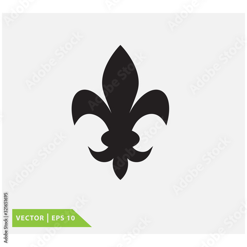Fleur de lis icon vector logo template