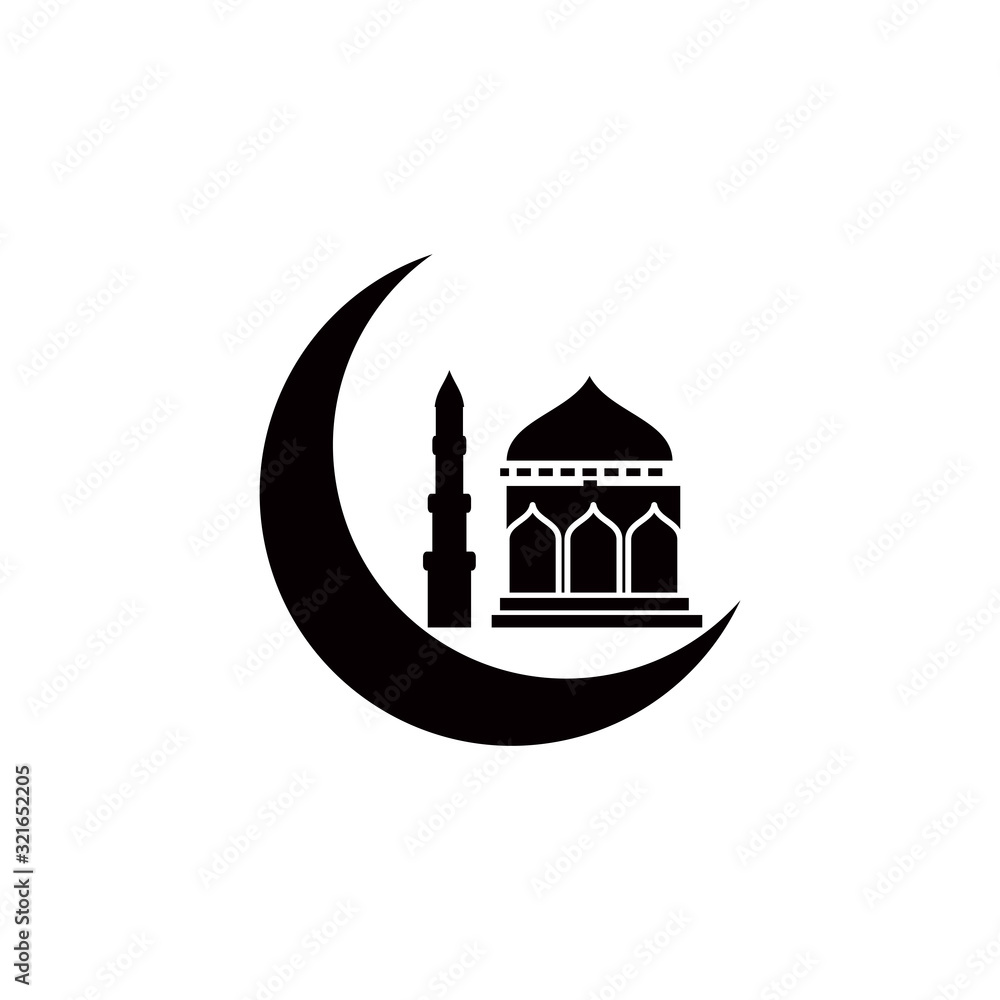 Mosque icon vector logo template