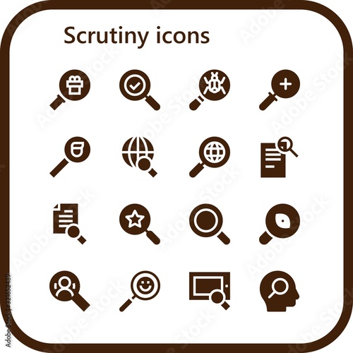 scrutiny icon set