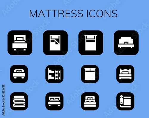 mattress icon set