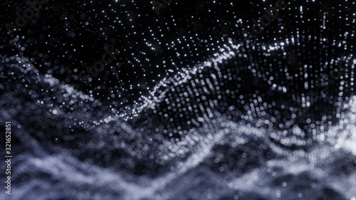Plexus of abstract glow dots © cherezoff