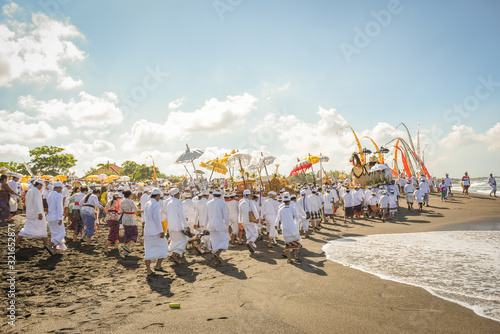 Fotografie, Tablou Sanur beach melasti ceremony 2015-03-18, Melasti is a Hindu Balinese purificatio