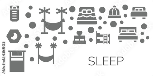 Modern Simple Set of sleep Vector filled Icons