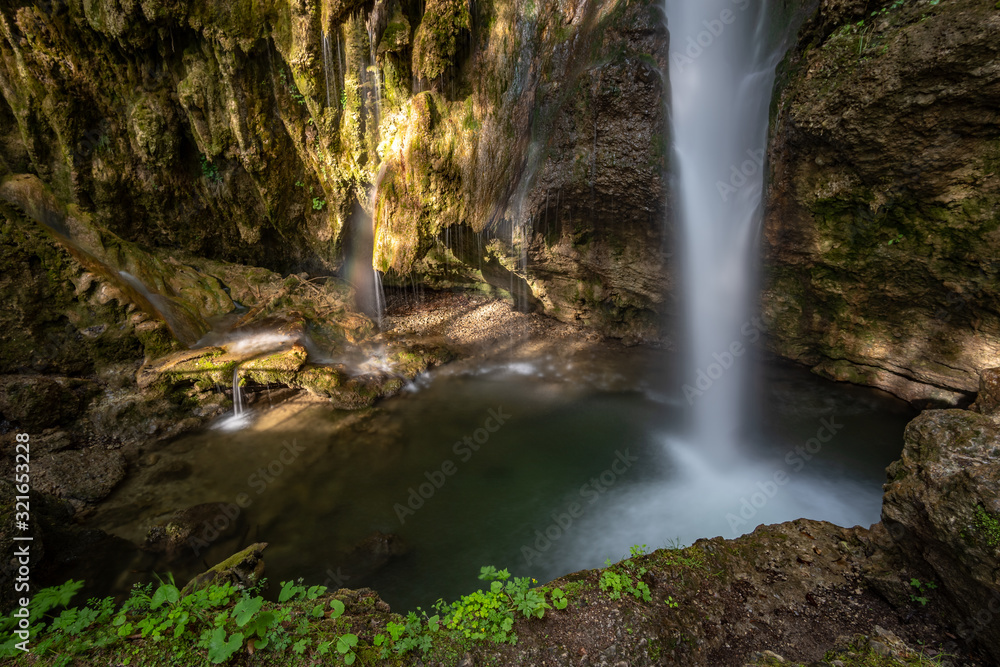 The beautiful Hinanger waterfall