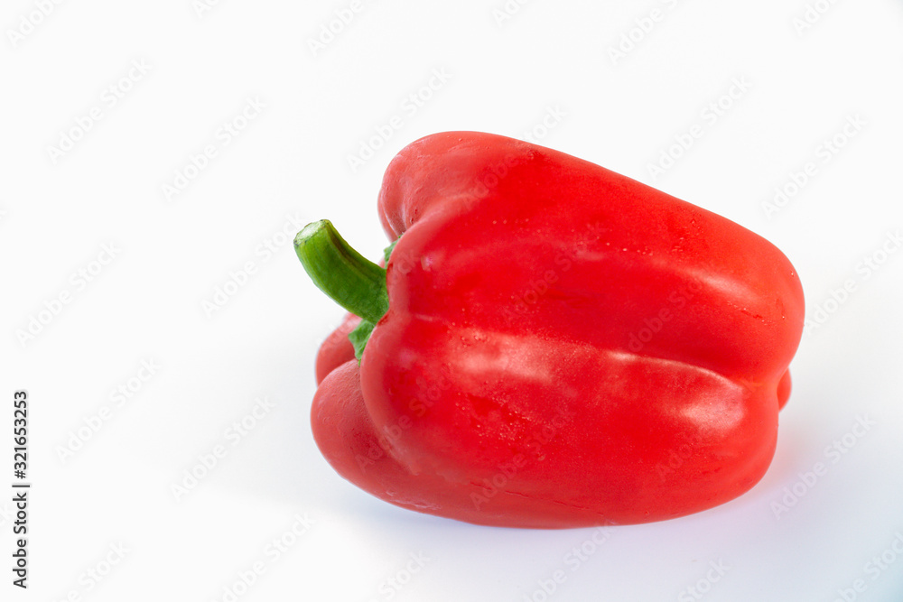 Paprika. Pepper red. Bell pepper , Sweet red chilli on white background.