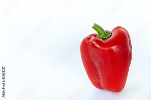 Paprika. Pepper red. Bell pepper , Sweet red chilli on white background.