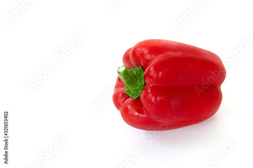 Paprika. Pepper red. Bell pepper , Sweet red chilli on white background. © pitchypix
