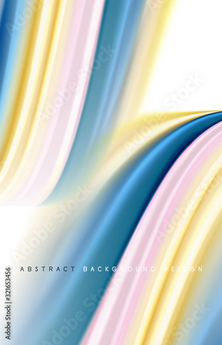 Abstract background - fluid color gradient waves  with dynamic motion line effect. Vector Illustration For Wallpaper  Banner  Background  Card  Book Illustration  landing page