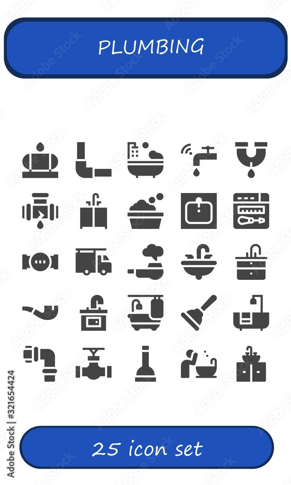 plumbing icon set plumbing icon set