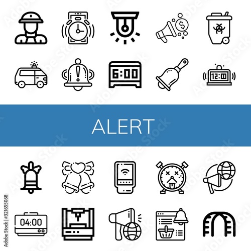 alert simple icons set