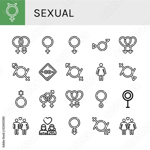 Set of sexual icons
