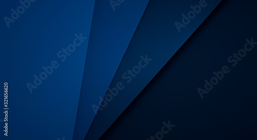 Mockup of blue cards - 3D illustration - geometric background