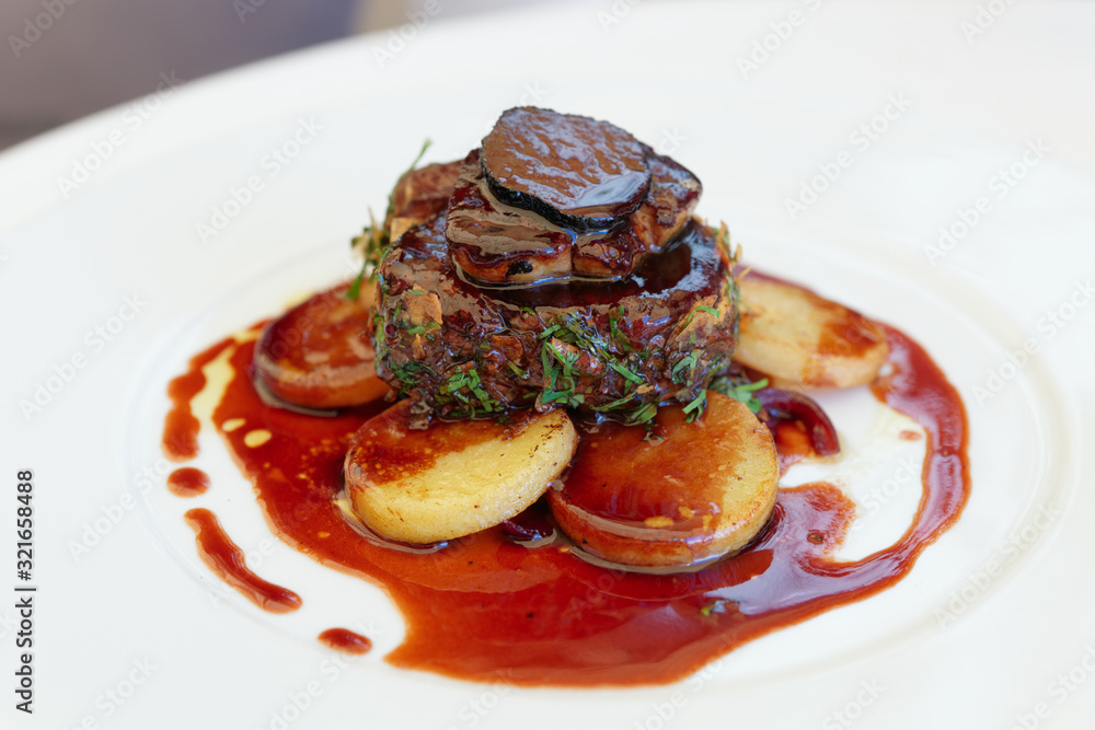 Tenderloin steak with foie gras and truffle Tenderloin steak with foie gras and truffle