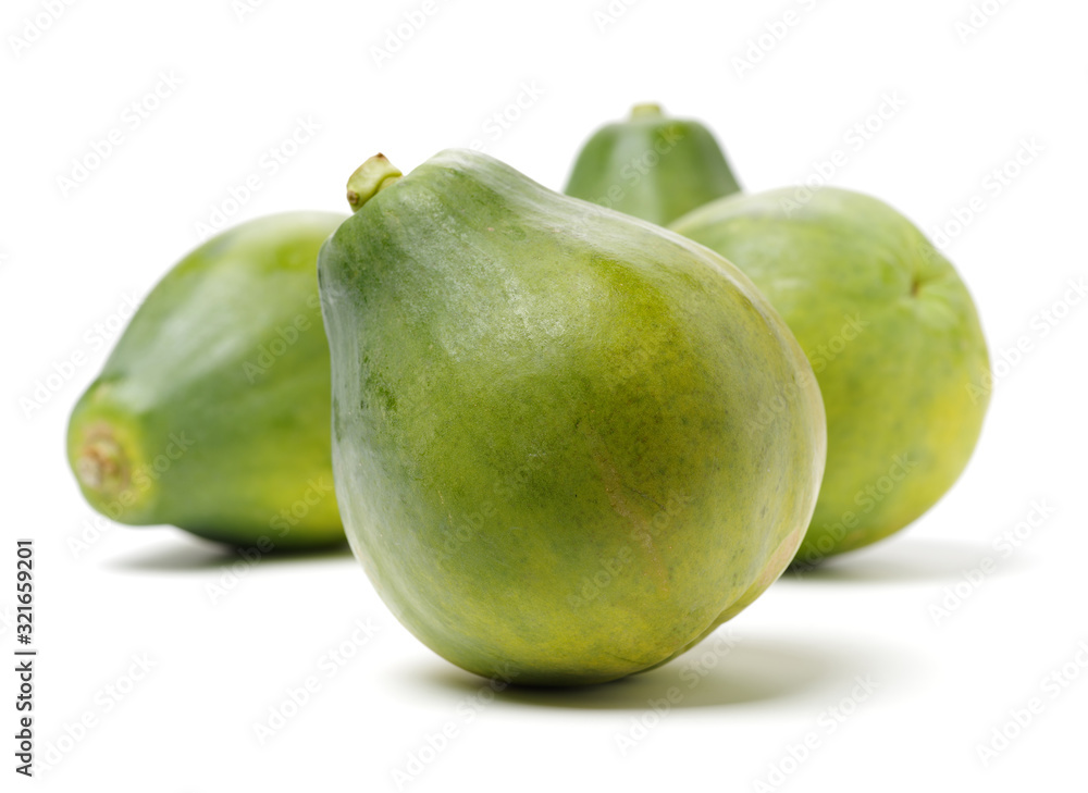 Papaya fruit isolated on a white background Papaya fruit isolated on a white background