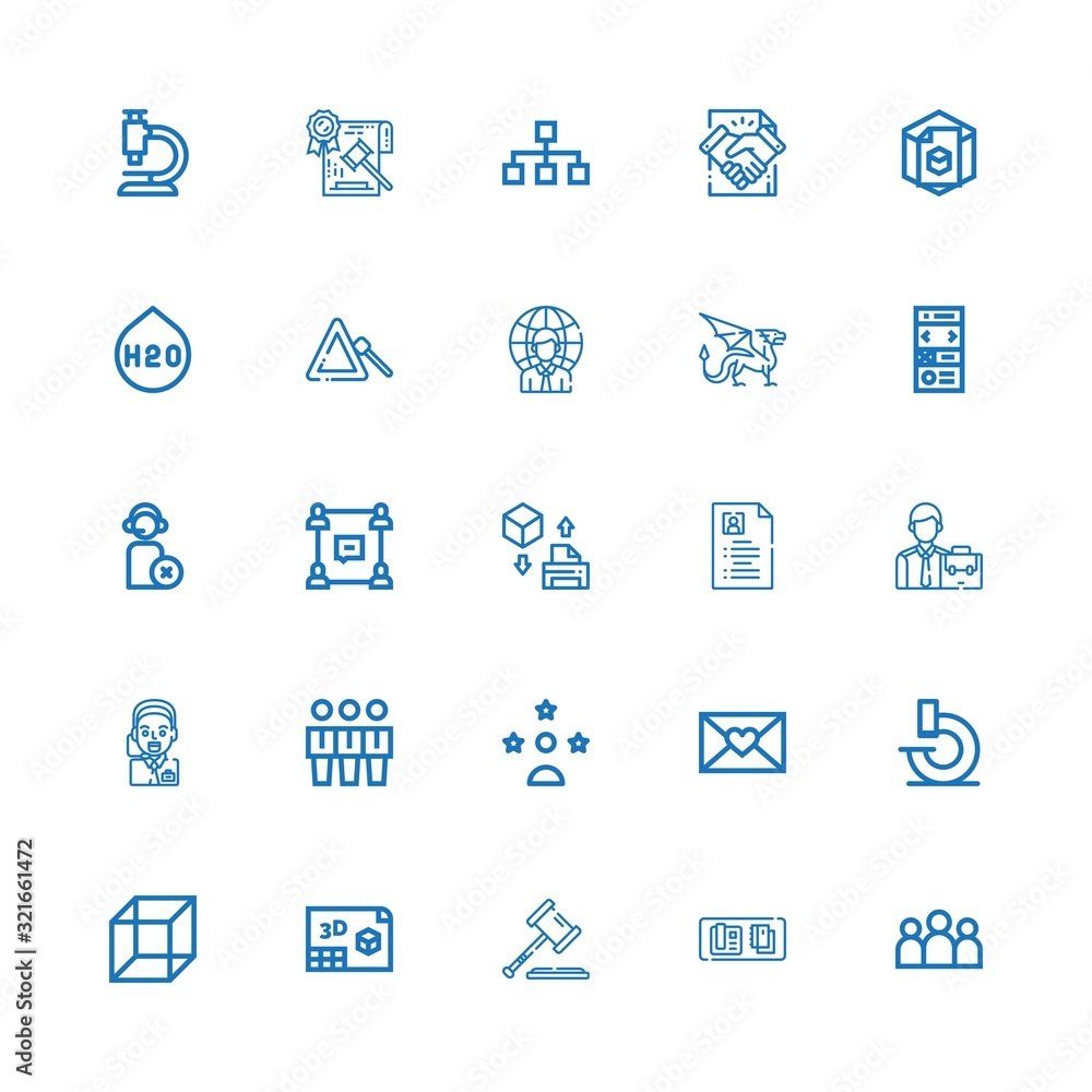 Editable 25 corporate icons for web and mobile