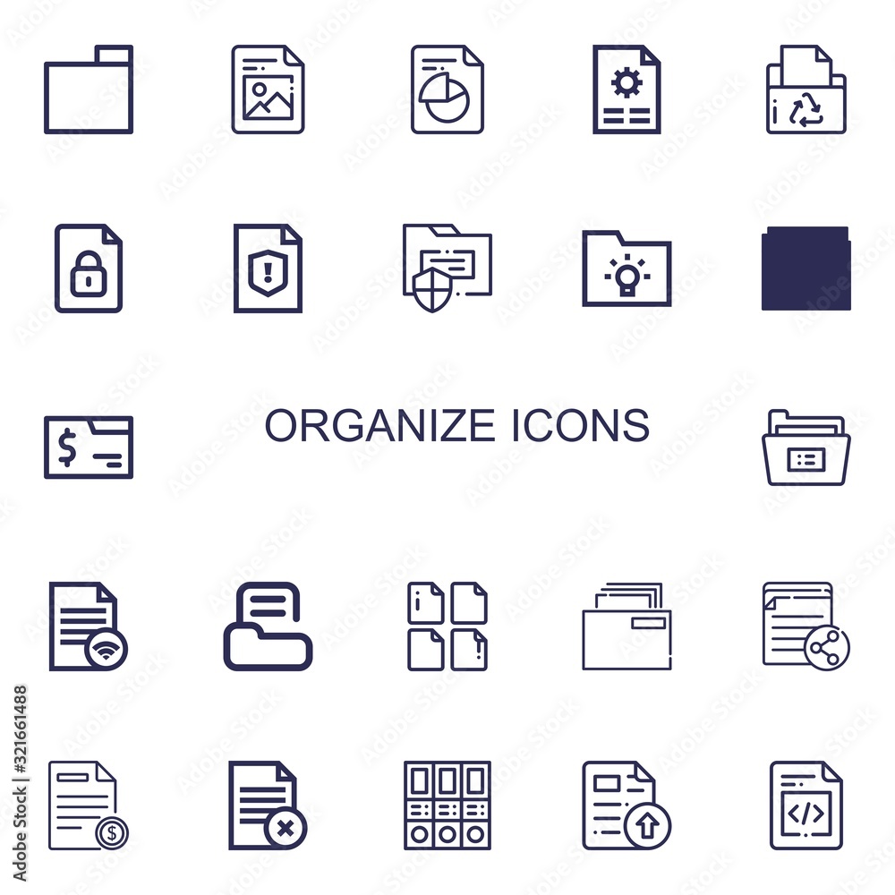 Editable 22 organize icons for web and mobile Editable 22 organize icons for web and mobile