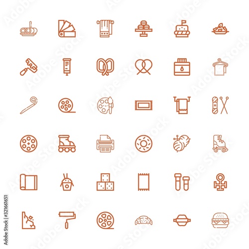 Editable 36 roll icons for web and mobile