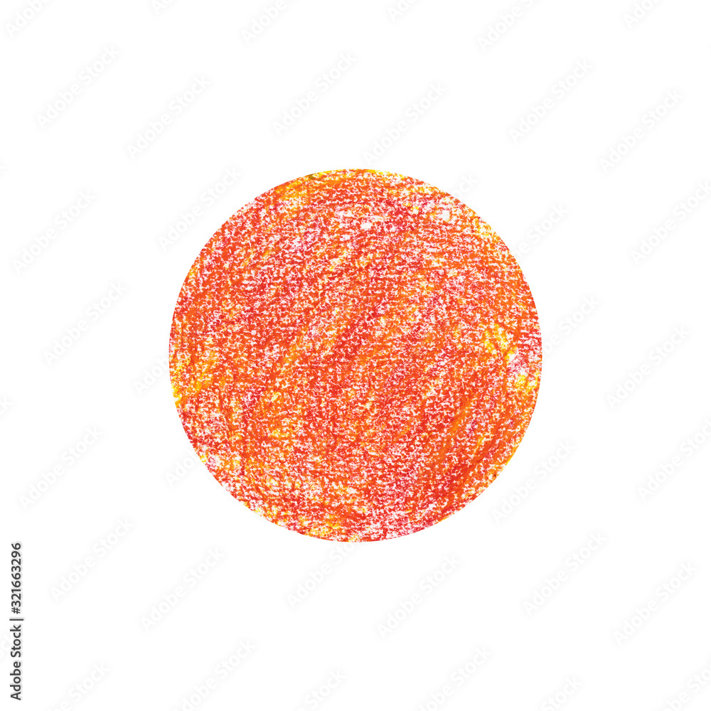 red and yellow crayon circle drawing on white red and yellow crayon circle drawing on white