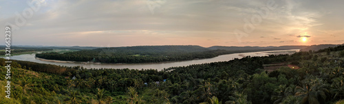 sunset on the river