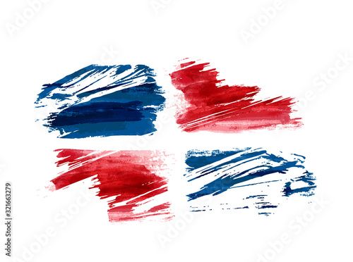 Dominican Republic abstract painted grunge flag