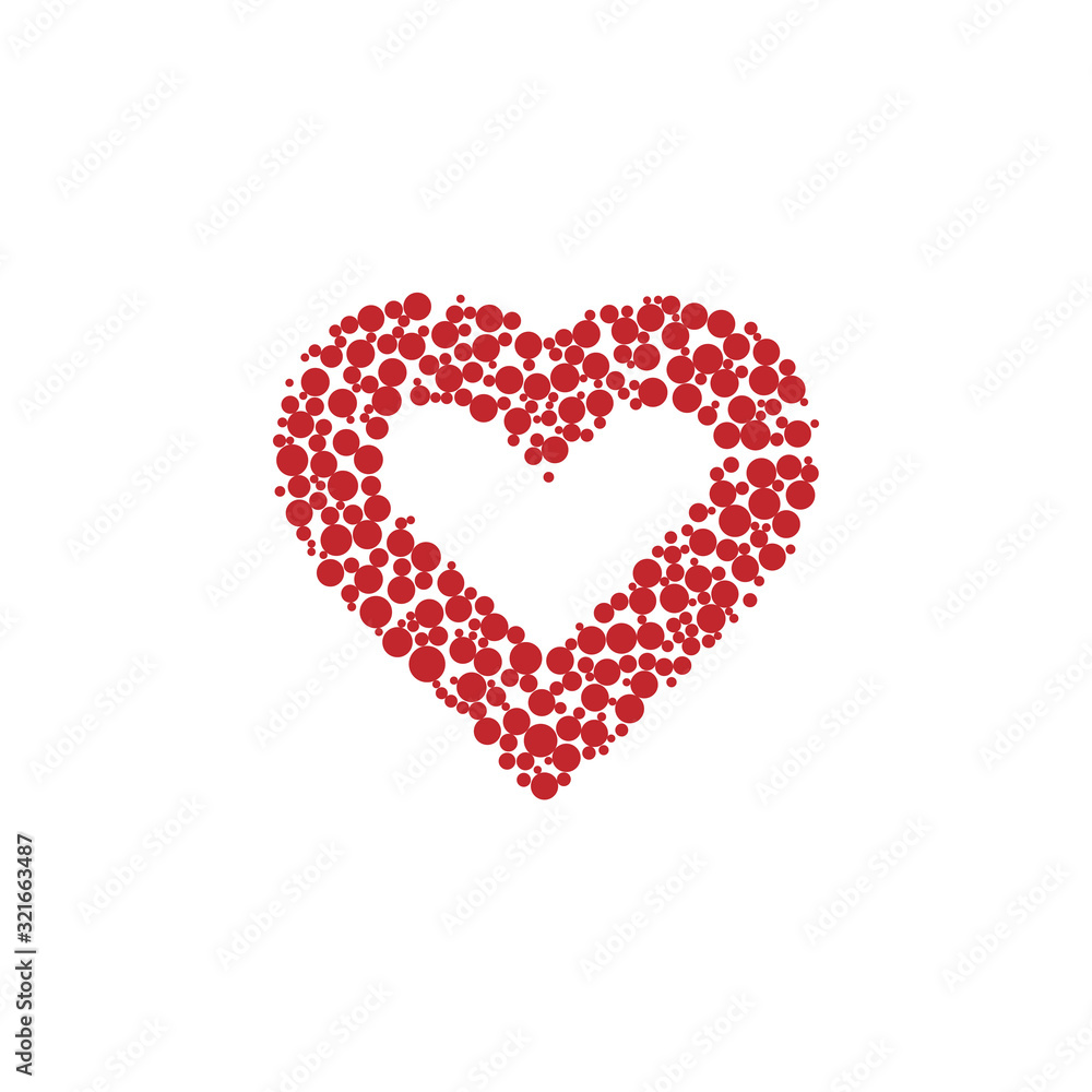 Red Heart Vector Illustration