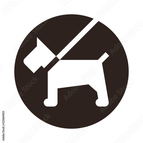 Dog on a leash icon