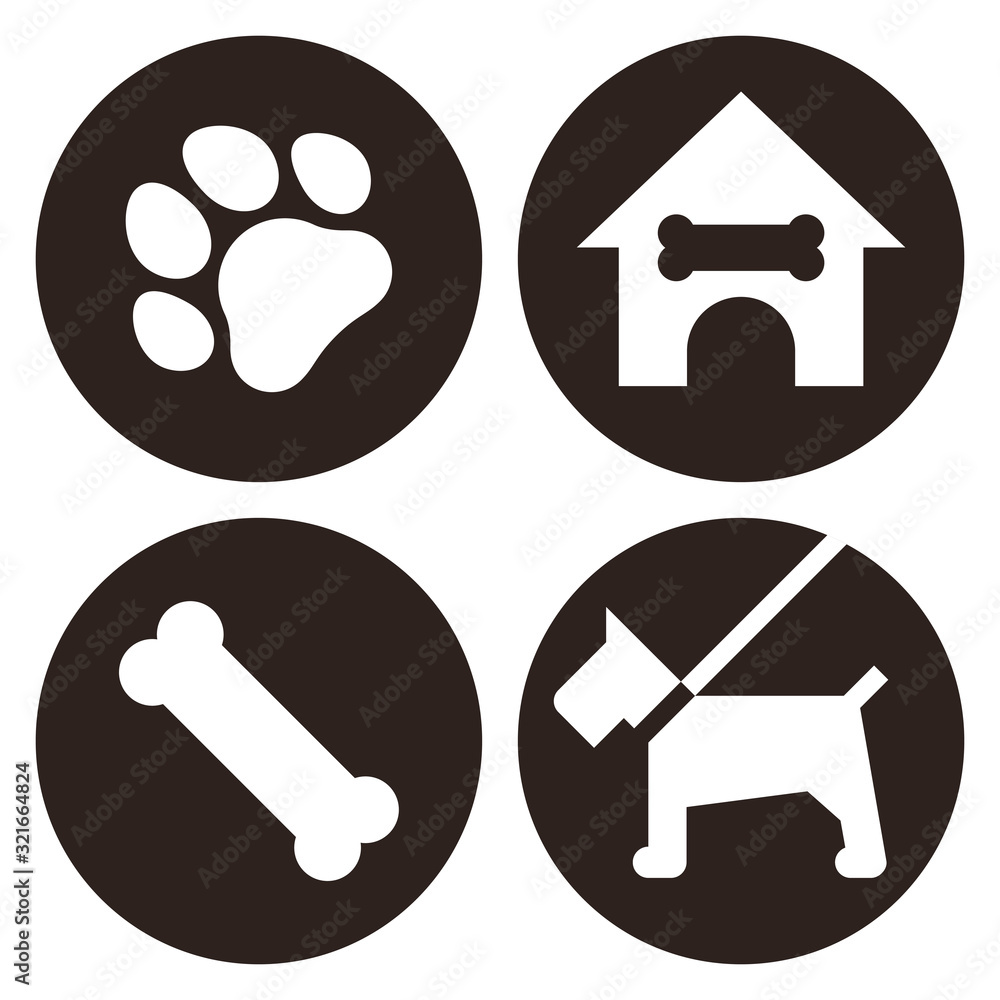 Pets icon set isolated on white background Pets icon set isolated on white background