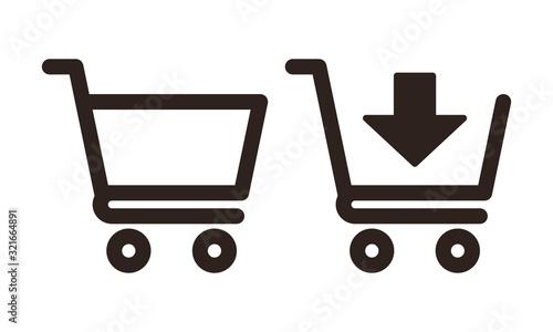Shopping cart icon set