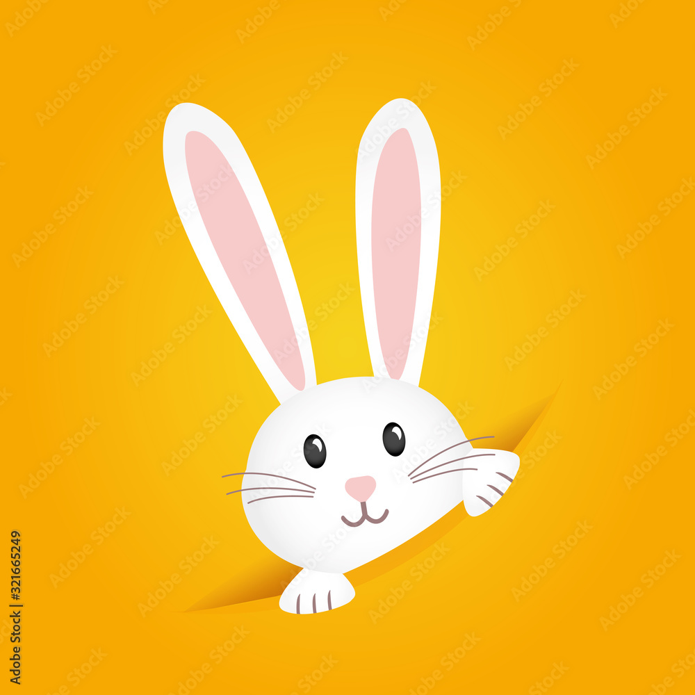 Obraz premium Easter rabbit, easter Bunny. illustration