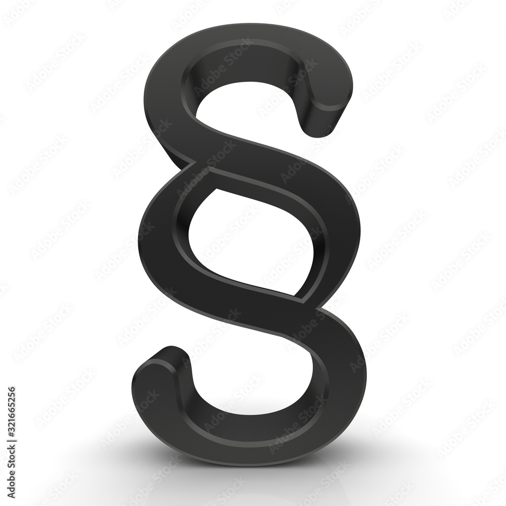 Naklejka premium paragraph sign paragraph symbol black icon 3d