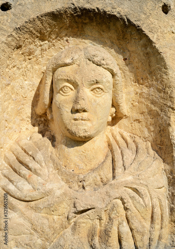 face of ancient statue