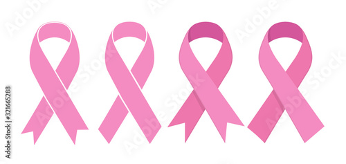 Pink Ribbon. Icon illustration concept image icon