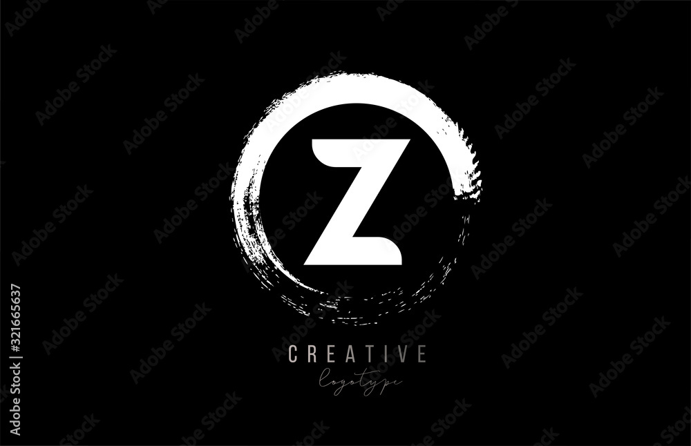 company business Z letter alphabet circle logo black grunge icon design template company company business Z letter alphabet circle logo black grunge icon design template company