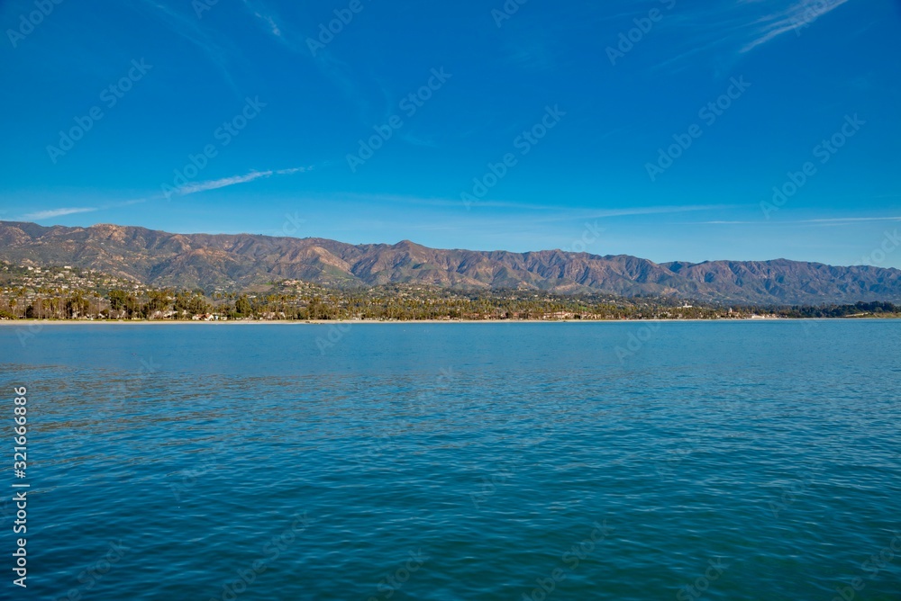 Panorama of the city of Santa Barbara in California