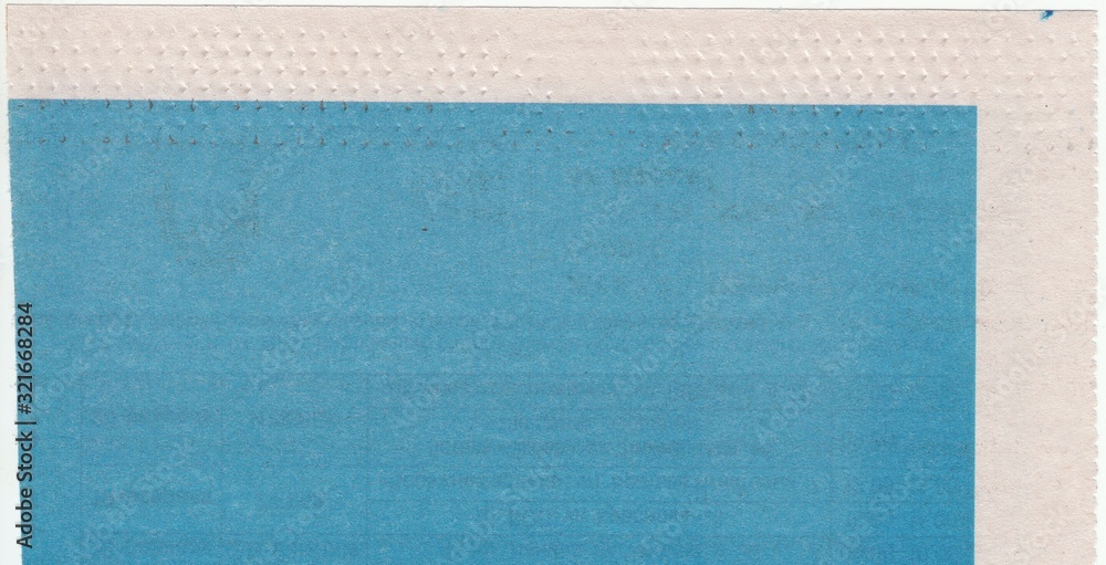 Fototapeta premium Retro newspaper texture painted with typographic blue paint, paper background