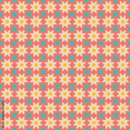 Seamless playful fun decorative geometric pattern