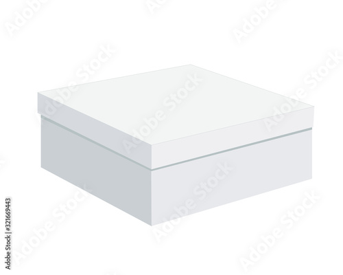 box isolated on white background, cake box closed, vector eps10 © Aris