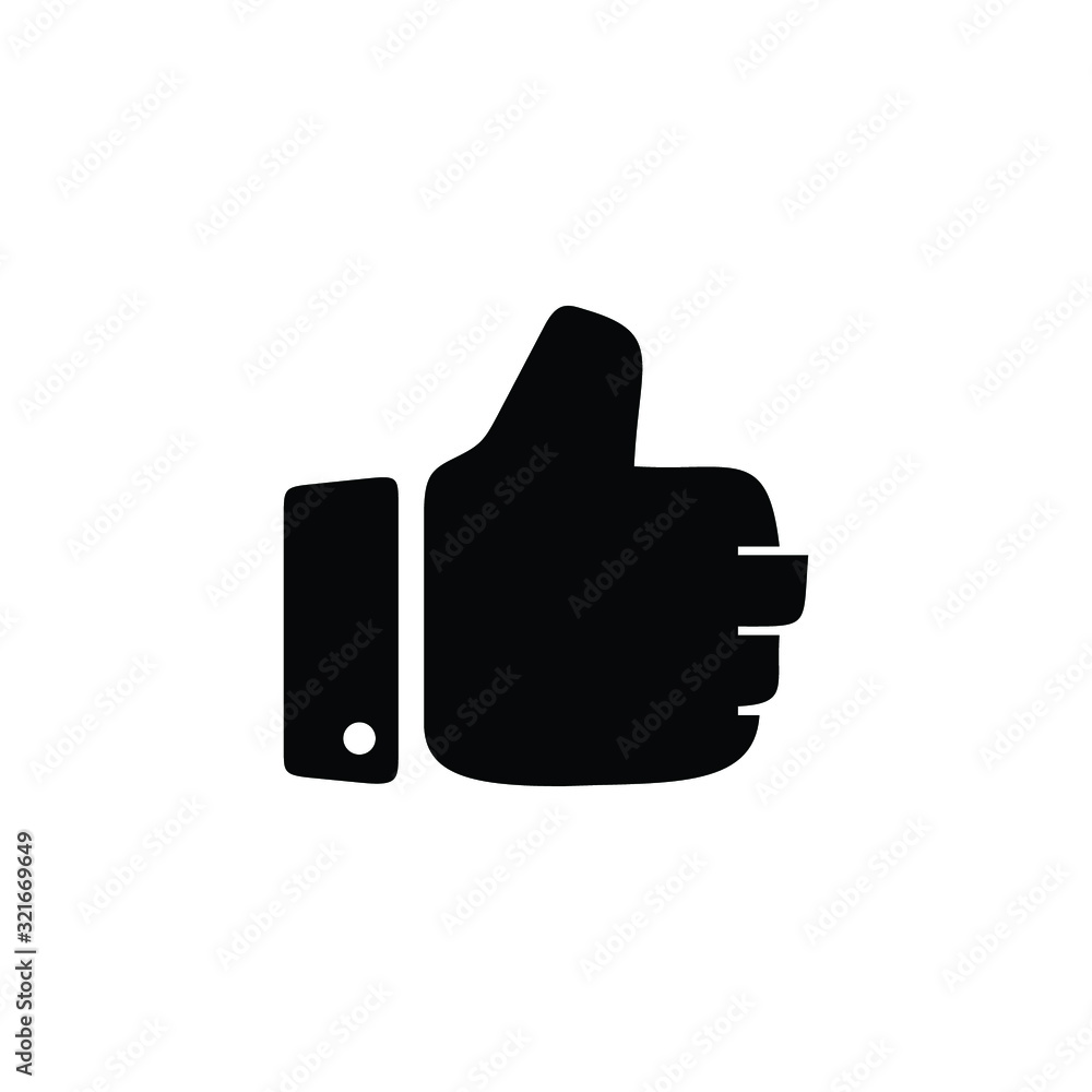thumb up like hand symbol on white background thumb up like hand symbol on white background