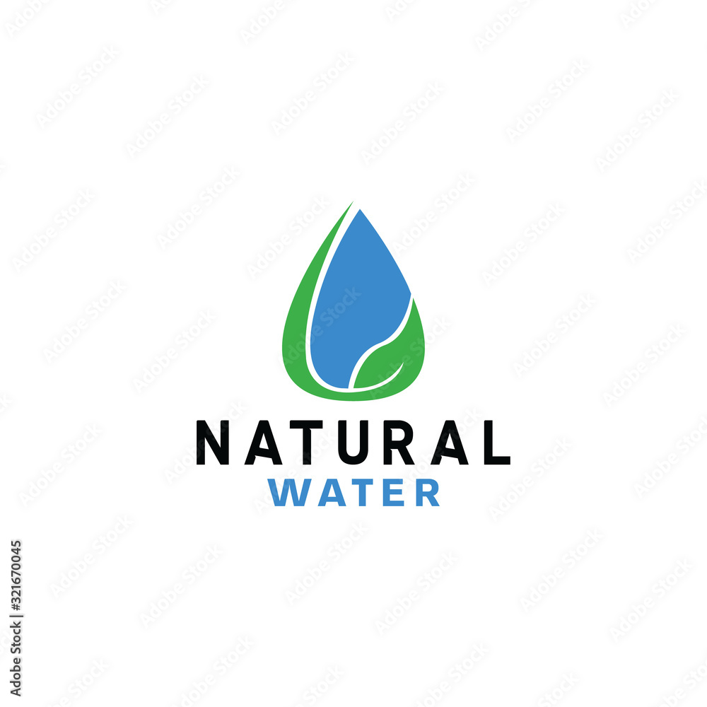 Natural water logo design vector template with combination of leaves and water Concept style. Health Oil icon for organic Product, water drop, liquid, energy, mineral, Company And Business. Natural water logo design vector template with combination of leaves and water Concept style. Health Oil icon for organic Product, water drop, liquid, energy, mineral, Company And Business.