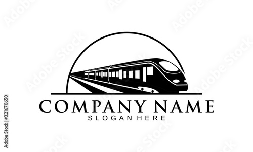 The train simple illustration vector logo design