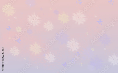 Abstract background in delicate pink and purple colors with colorful blots.