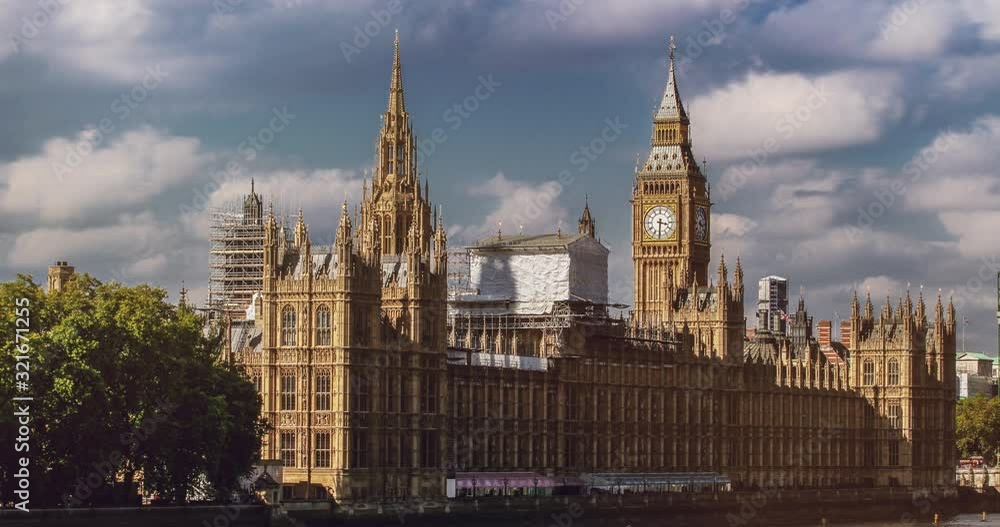Timelapse of Big Ben in beautiful sunny day, UK Timelapse of Big Ben in beautiful sunny day, UK